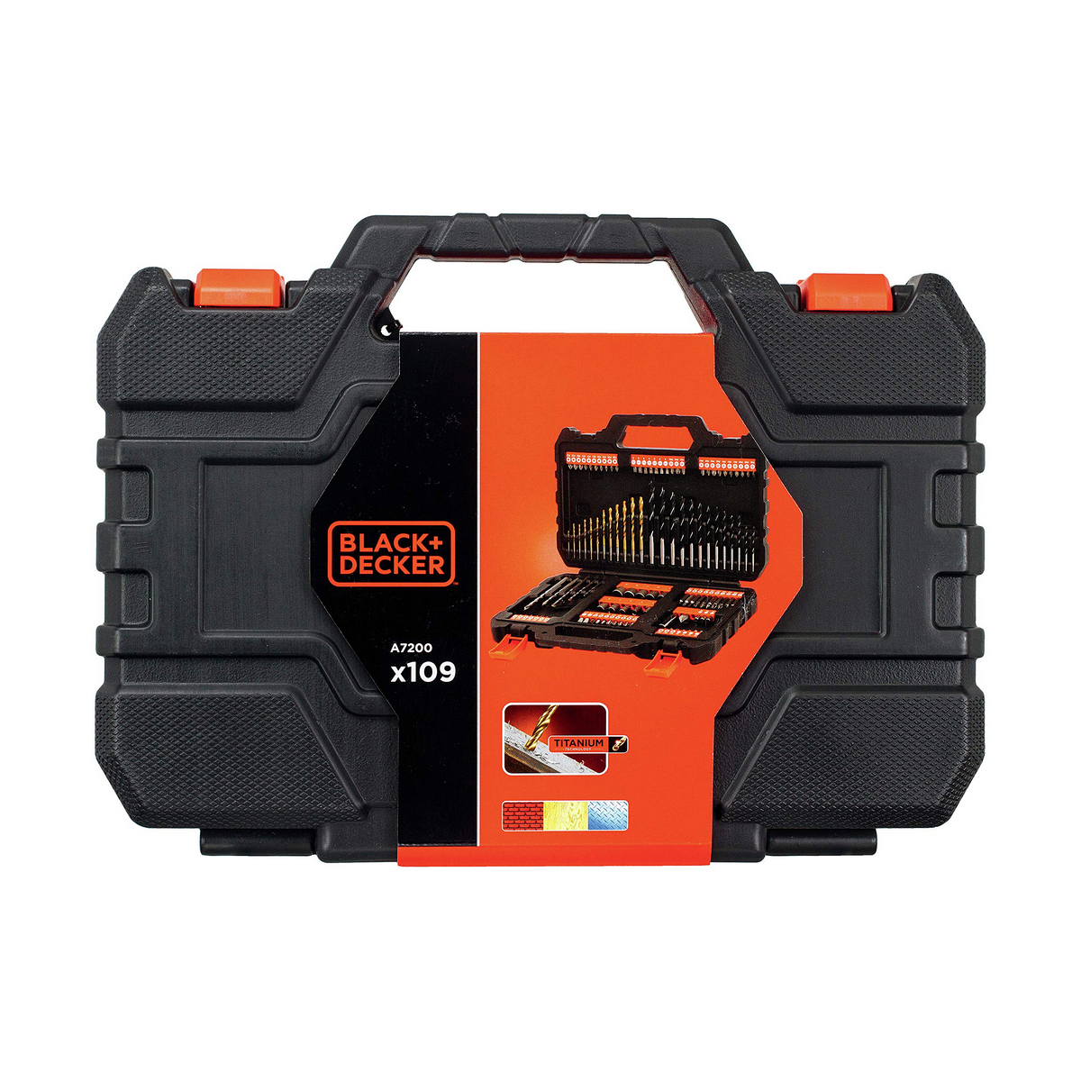 Set de brocas Black & Decker  a7200-x Maletín 109 Piezas